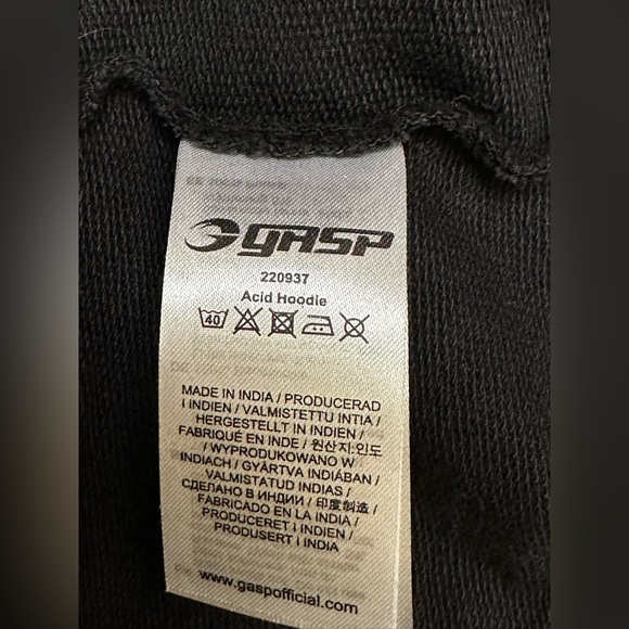 GASP Acid Hoodie Size L - Picture 4 of 5